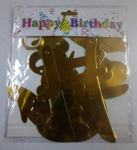 Party Banner [Gold Happy Birthday]