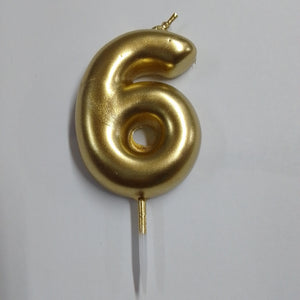 Gold Number Birthday Candles | Various