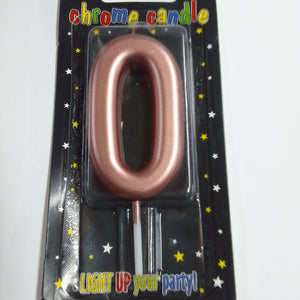 Rose Gold "0" Candle