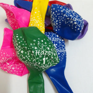 1st Latex Helium Balloons (10pcs)