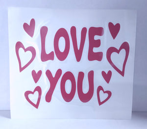 Valentine's balloon stickers