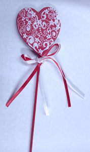 Valentine's wooden heart pattern