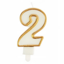 Load image into Gallery viewer, Gold Trim Number Candles | Various