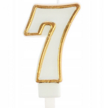 Load image into Gallery viewer, Gold Trim Number Candles | Various