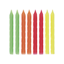 Load image into Gallery viewer, Neon Birthday Candles &amp; Holders | 24pc