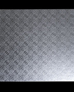 (SQUARE) Pressed Cake Boards (Embossed) Silver