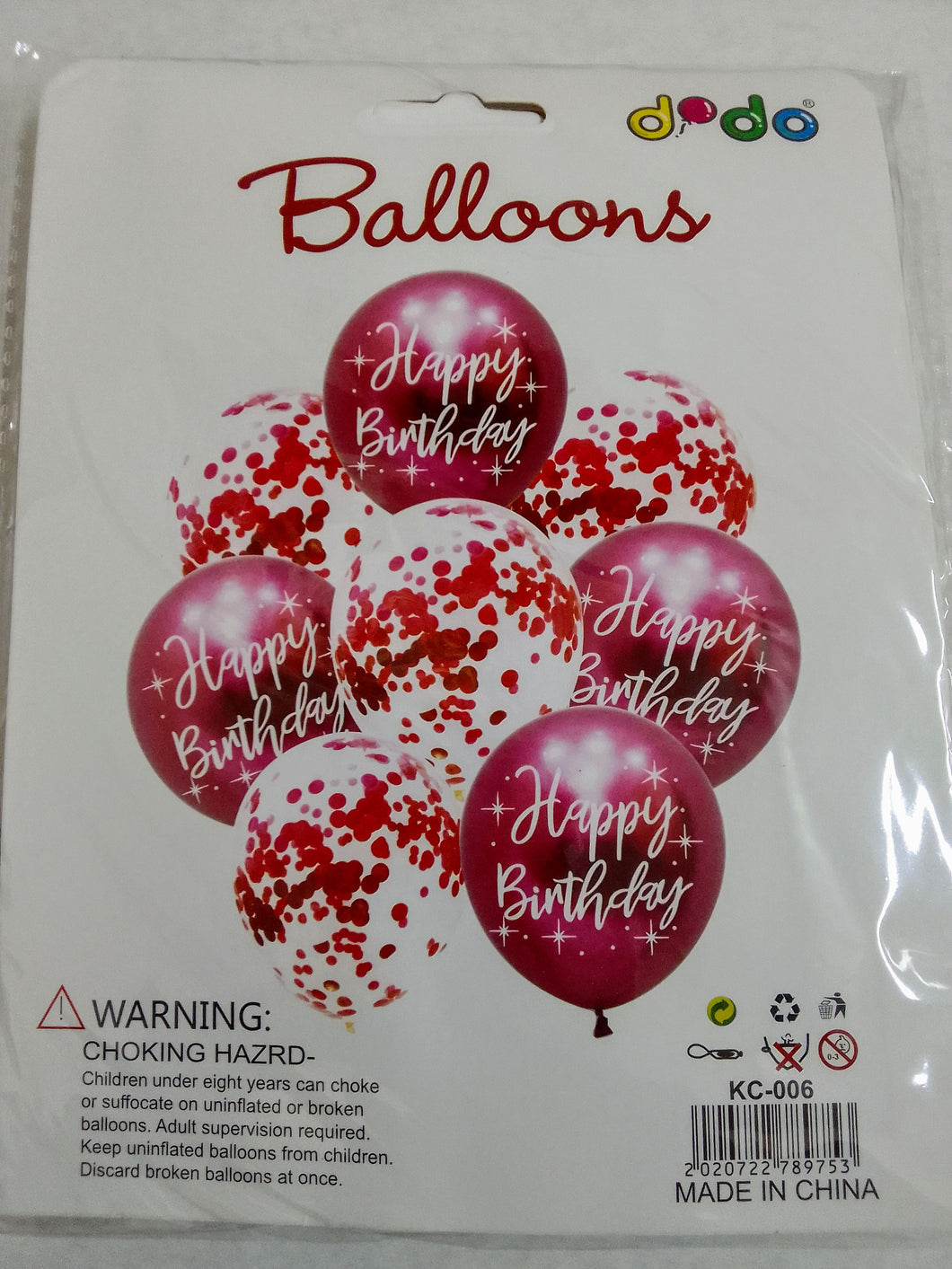 Happy Birthday Balloons Set (8pcs)