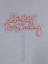 Load image into Gallery viewer, Cake Topper (Happy Birthday) Pink
