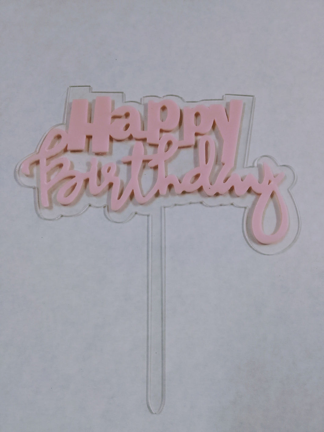 Cake Topper (Happy Birthday) Pink
