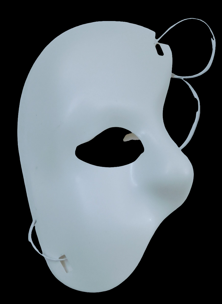 Mask Half Face Plastic White