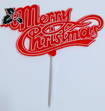 Load image into Gallery viewer, Plastic Merry Xmas &amp; Holly Motto