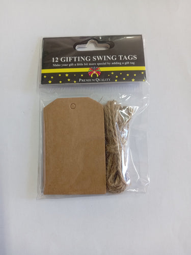 Swing Tags (12pcs) Kraft