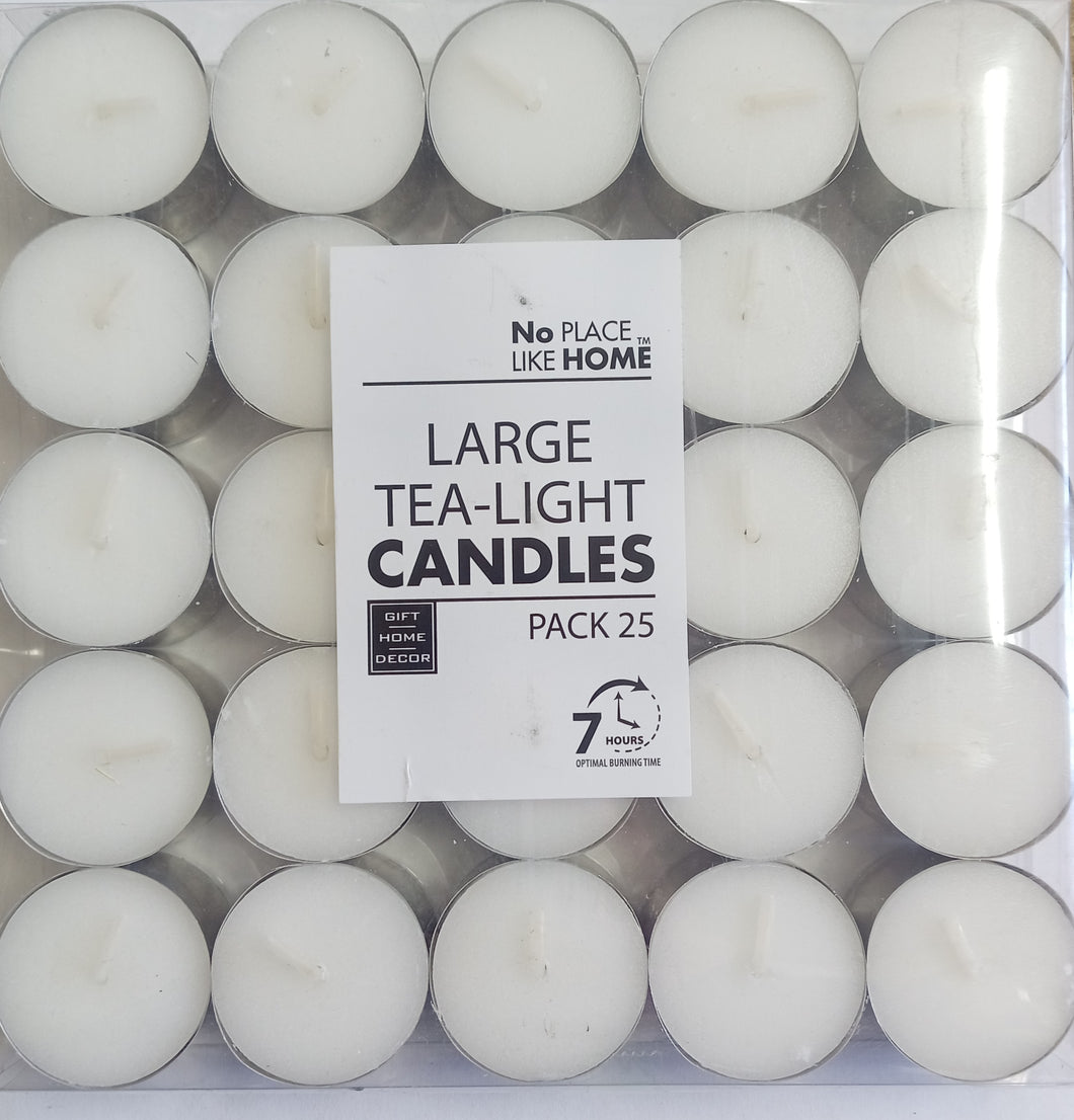 Large Tea-Light Candles (25pack)