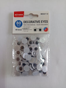 Googly Eyes - 12mm (80pcs)