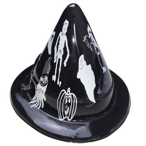 Spooky Witch Hat Black Plastic