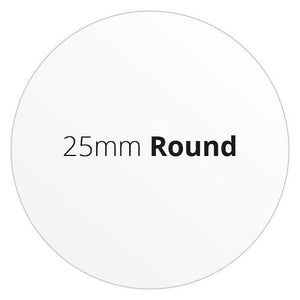 Clear Round Stickers 25mm (30pcs)