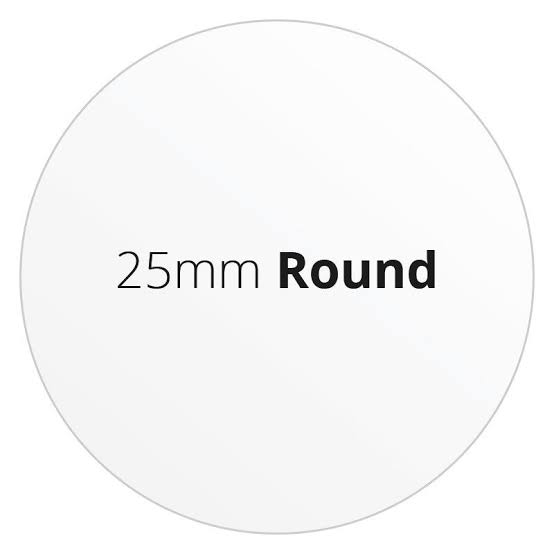 Clear Round Stickers 25mm (30pcs)
