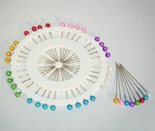 Load image into Gallery viewer, Round head pins/Colour Rosettes