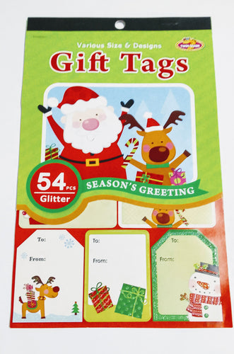 Various Gift Tags (54pcs) Glitter
