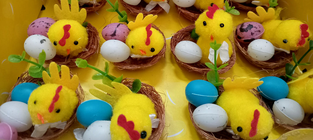 Easter Chick in Nest Egg Display