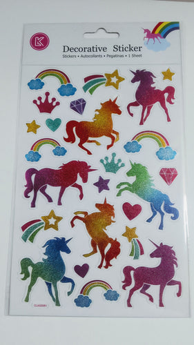 Unicorn Glitter Stickers