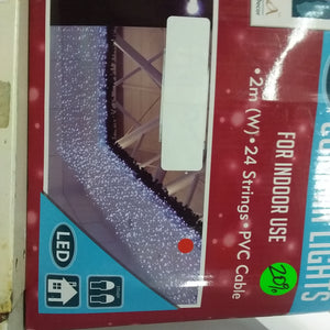 White Curtain light's (2m-W-24Strings pvc cable)