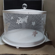 Load image into Gallery viewer, White Cake Mesh Dome Cover And Plate