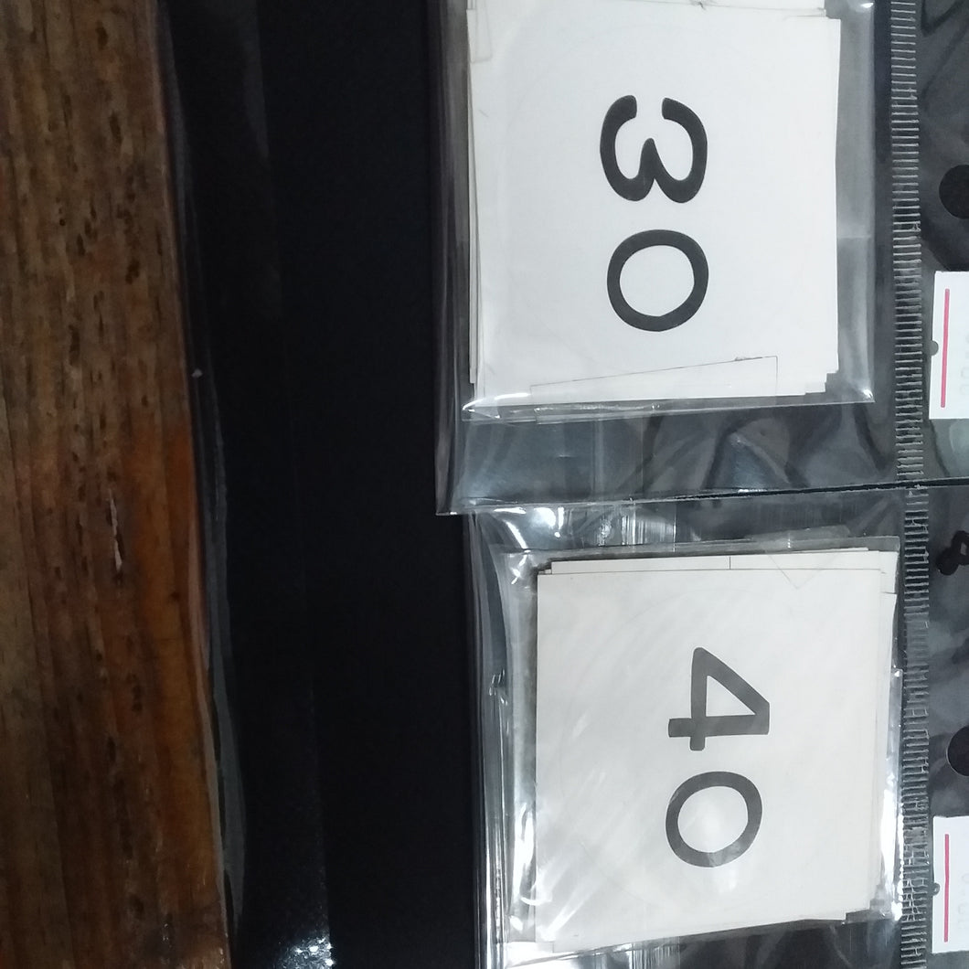 Numbers Stickers (8pcs) 30/40/50/60/70/60/80/90