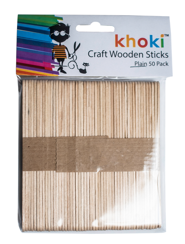 Craft Wooden Sticks [Plain 50 Pack]