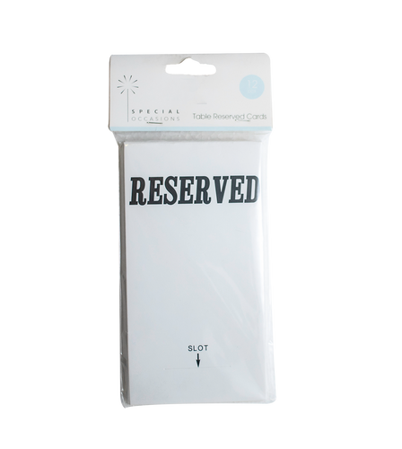 Table Reserved Cards [12 Pack]