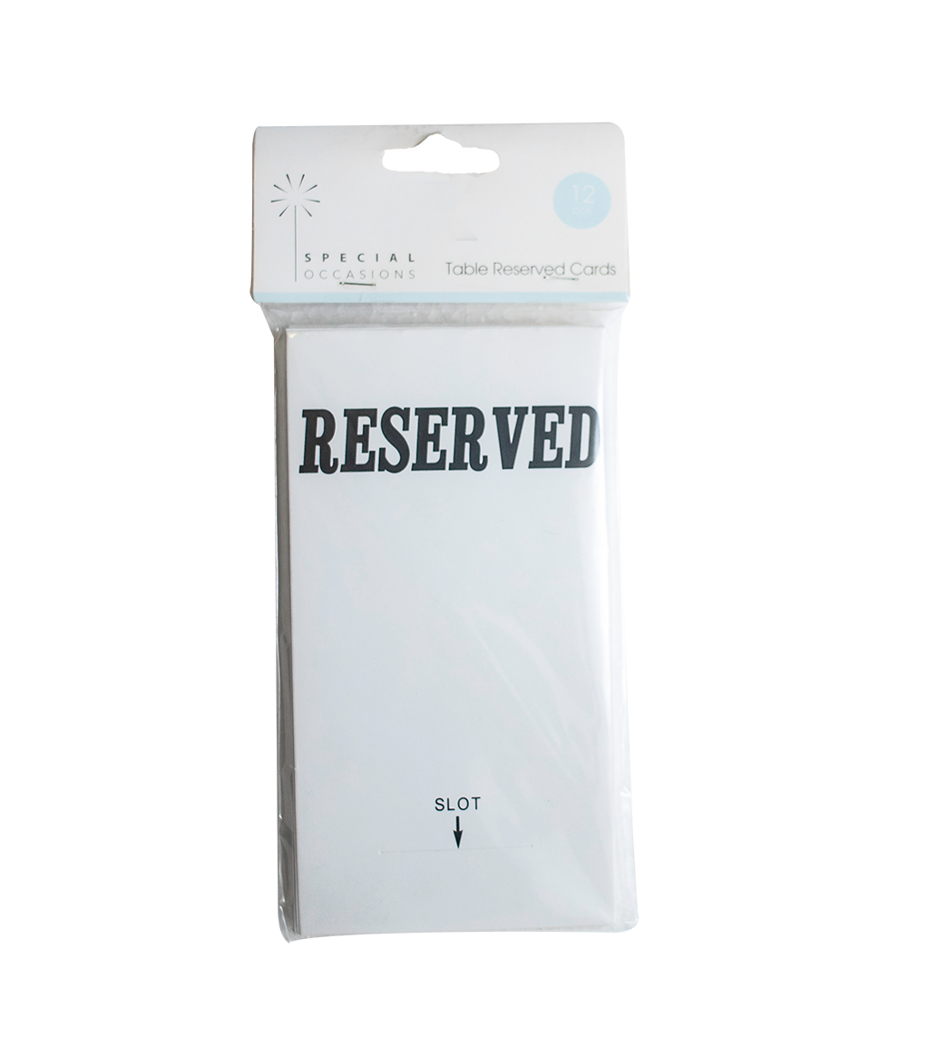 Table Reserved Cards [12 Pack]