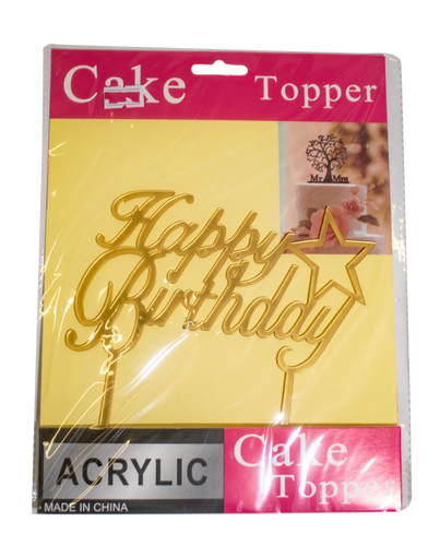 Cake Topper [Happy Birthday] [Acrylic]