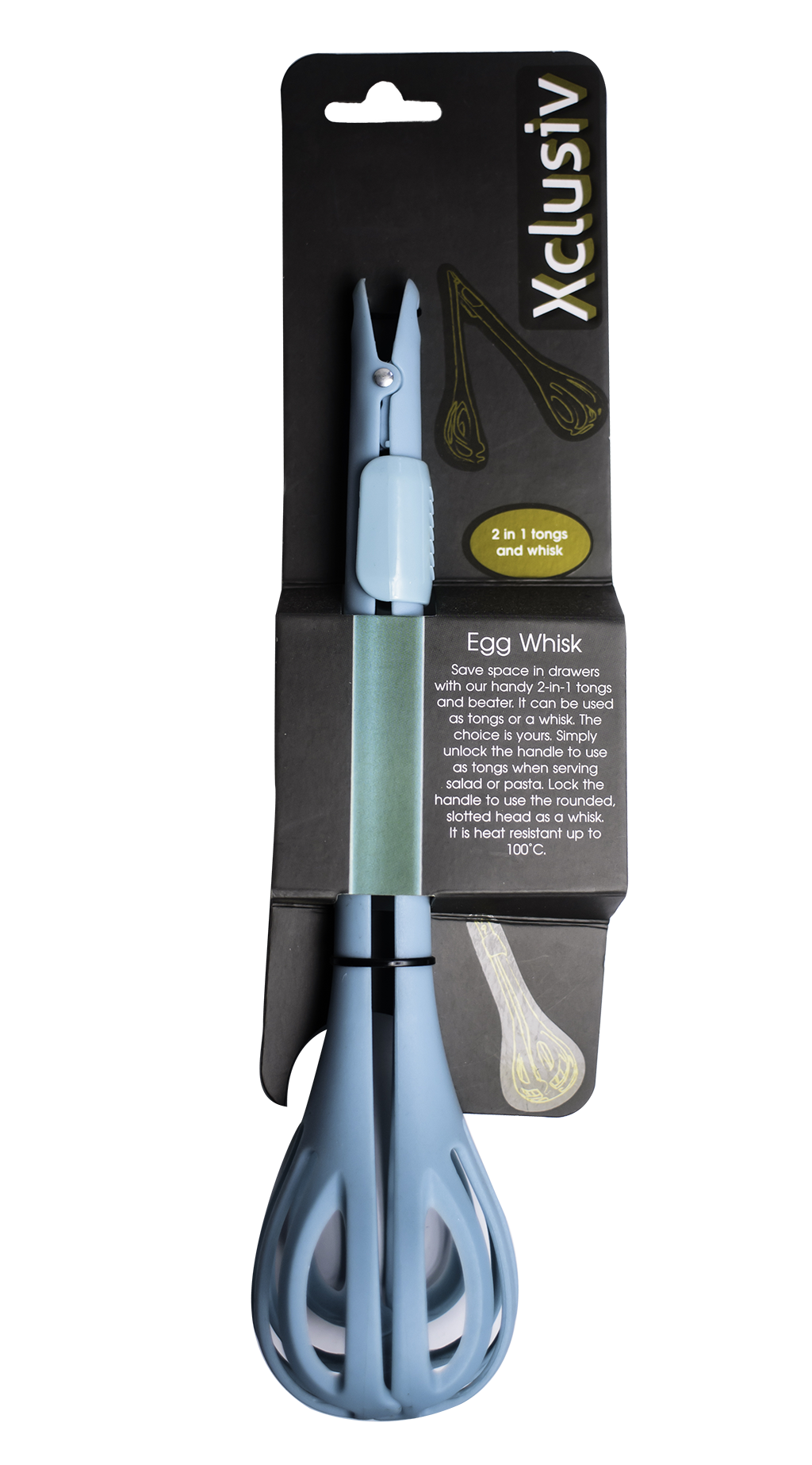 Tongs and Egg Whisk [2-in-1]
