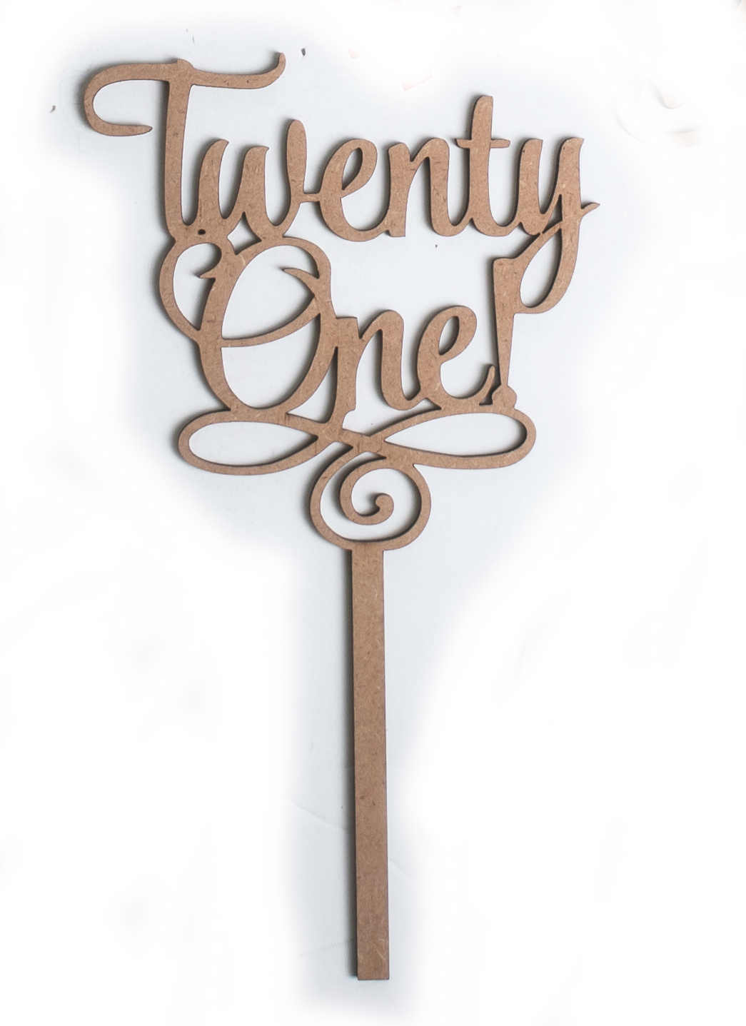 Twenty One! Laser Cut Cake Topper