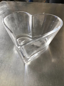 Heart Shaped Glass Bowl 