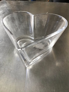 Heart Shaped Glass Bowl 