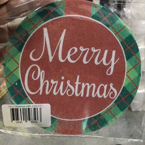 Merry Christmas Wafer Prints (5.5”)