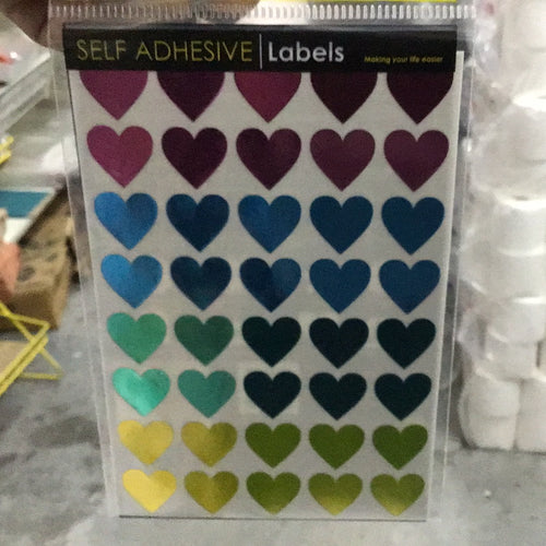 Hearts Stickers (Mixed Metallic)