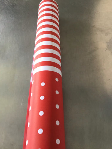 Wrapping Paper [Red & White Striped/Polka Dots]